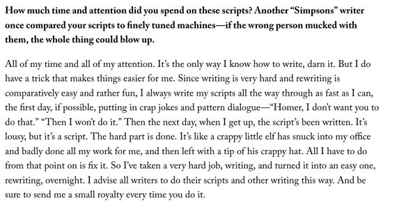 John Swartzwelder Sage of the Simpsons quote