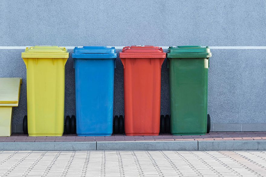 Multi-colored bins